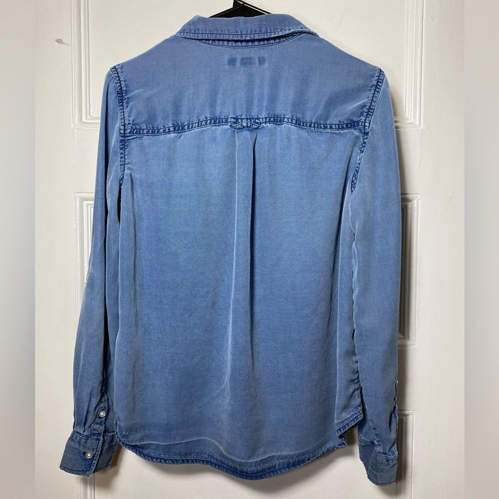 BANANA REPUBLIC Dillon Classic Fit Tencel Denim Utility Shirt Blue Sz Small - Picture 9 of 10